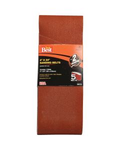 Do it Best 4 In. x 24 In. 80 Grit Dual Direction Sanding Belt (5-Pack)