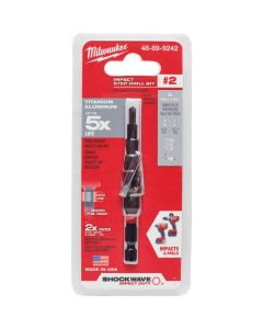 Milwaukee Shockwave Impact Duty 3/16 In. - 1/2 In. #2 Step Drill Bit, 6 Steps