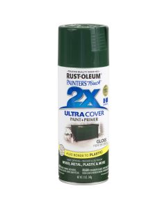 Rust-Oleum Painter's Touch 2X Ultra Cover 12 Oz. Gloss Paint + Primer Spray Paint, Hunter Green