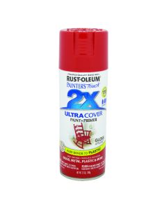 Rust-Oleum Painter's Touch 2X Ultra Cover 12 Oz. Gloss Paint + Primer Spray Paint, Apple Red