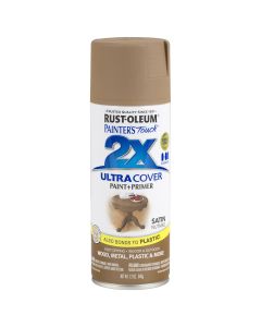 Rust-Oleum Painter's Touch 2X Ultra Cover 12 Oz. Satin Paint + Primer Spray Paint, Nutmeg