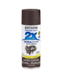 Rust-Oleum Painter's Touch 2X Ultra Cover 12 Oz. Satin Paint + Primer Spray Paint, Espresso