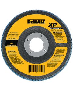 DEWALT 4-1/2 In. 60-Grit Type 29 High Performance Zirconia Angle Grinder Flap Disc