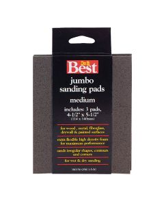 Do it Best Flex 4-1/2 In. x 5-1/2 In. x 1 In. 120 Grit Medium Sanding Sponge (3-Pack)