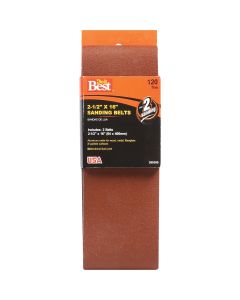 Do it Best 2-1/2 In. x 16 In. 120 Grit Heavy-Duty Sanding Belt (2-Pack)