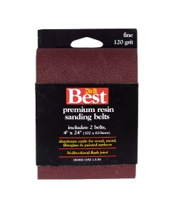 Do it Best 4 In. x 24 In. 120 Grit Heavy-Duty Sanding Belt (2-Pack)