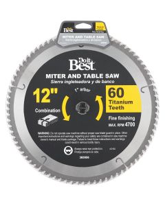 Do it Best Professional 12 In. 60-Tooth Fine Crosscut/Plywood Circular Saw Blade