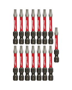 Milwaukee SHOCKWAVE 2 In. Impact T25 Power Bits (15-Piece)