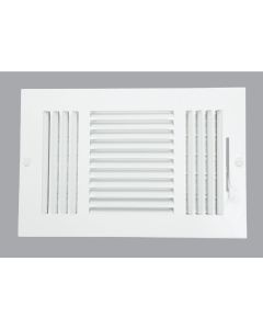 Home Impressions White Steel 7.76 In. Wall Register