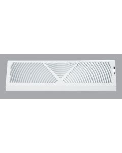 Home Impressions 18 In. White Steel Baseboard Diffuser