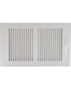 Ameriflow 10 In. x 6 In. White Wall Register