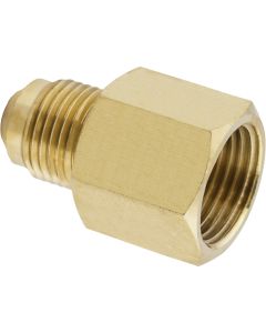 Lasco 1/2 In. F x 3/8 In. M Brass Flare Adapter