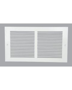 Home Impressions 6 In. x 12 In. White Steel Baseboard Grille