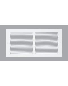 Home Impressions 6 In. x 14 In. White Steel Baseboard Grille