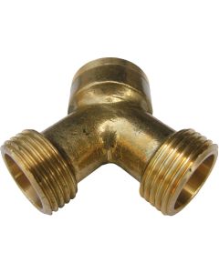 Lasco 3/4 In. MNT x 3/4 In. MNH x 3/4 In. FNH Brass Wye Hose Connector