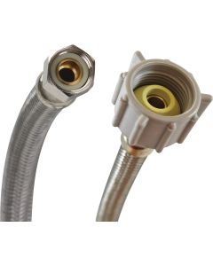 Fluidmaster 3/8 In. Comp x 7/8 In. Ballcock x 16 In. L Braided Stainless Steel Toilet Connector