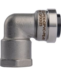 QuickFitting 1/2 In. Push-to-Connect x 1/2 In. FNPT Stainless Steel 90-Degree Elbow