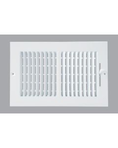 Home Impressions White Steel 7.76 In. Wall Register