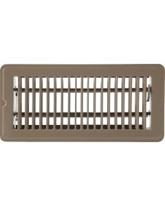 Home Impressions 4 In. x 10 In. Brown Steel Floor Register