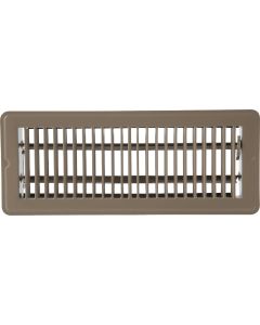 Home Impressions 4 In. x 12 In. Brown Steel Floor Register