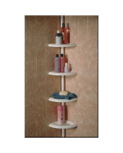 Zenith Zenna Home Plastic 12 In. x 97 In. Shower Caddy