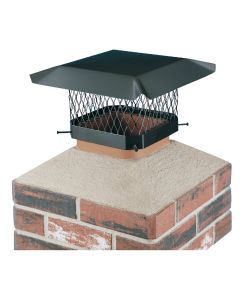 Shelter 13 In. x 13 In. Black Galvanized Steel Chimney Cap