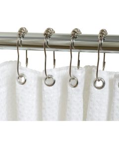 Zenith Zenna Home Chrome Roller Shower Curtain Hook (12 Count)