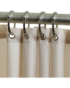 Zenna Home 70 In. x 72 In. Tan Fabric Shower Curtain