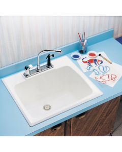 Mustee Drop-In 17 Gallon 22 In. x 25 In. Countertop Sink Tub