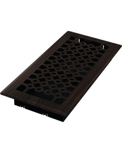 Imperial San Francisco 4 In. x 10 In. Oil-Rubbed Bronze Steel Floor Register