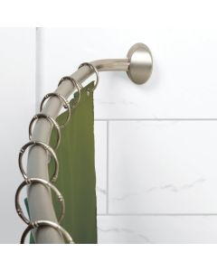 Zenith Zenna Home Curved 60 In. To 72 In. Adjustable Fixed Shower Rod in Brushed Nickel