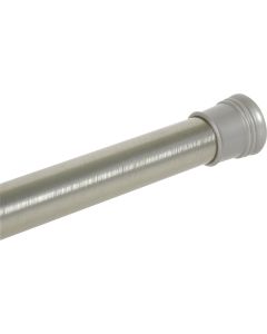 Zenith Zenna Home Straight 41 In. To 72 In. Adjustable Tension Shower Rod in Brushed Chrome