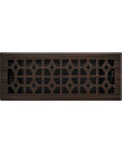 Imperial Templar 4 In. x 12 In. Oil-Rubbed Bronze Steel Floor Register