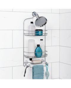 Zenith Zenna Home Satin Chrome Steel Shower Caddy