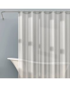 Zenith Zenna Home 70 In. x 71 In. Frosty Heavyweight PEVA Shower Curtain Liner