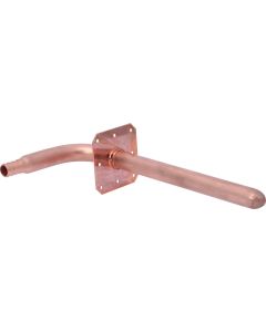 SharkBite 1/2 In. Barb x 4 In. x 8 In. 90 Deg. Copper Stub-Out PEX Elbow (1/4 Bend), with Earred Nailing Plate