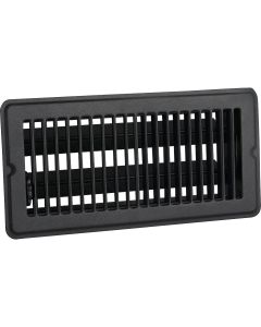 Home Impressions 4 In. x 10 In. Matte Black Steel Floor Register