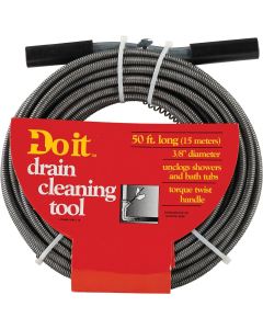 Do it 3/8 In. x 50 Ft. Galvanized Steel Handle Wire Cleanout Drain Auger