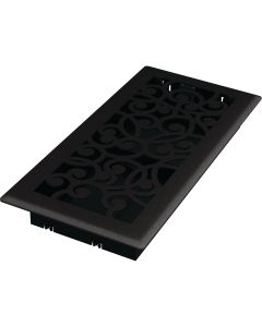 Imperial Wonderland 4 In. x 10 In. Black Iron Steel Floor Register