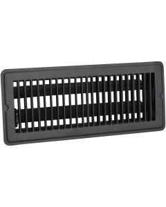 Home Impressions 4 In. x 12 In. Matte Black Steel Floor Register