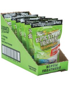 Instant Power Concentrated Septic Tank Treatment Dissolving Pacs (3-Pack)