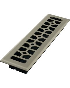 Imperial Templar 2-1/4 In. x 12 In. Satin Nickel Steel Floor Register