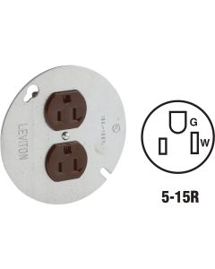 Leviton 4 In. Brown Round Box Cover