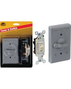 Bell 3-Way Vertical Mount Gray Weatherproof Outdoor Switch Cover