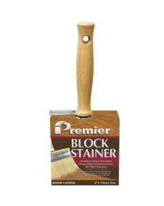 4-3/4" Wooster F5116 Bravo Stainer Bravo Stainer White China Bristle Stain Brush, For Oil-Based