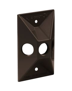 Bell 3-Outlet Rectangular Zinc Bronze Cluster Weatherproof Electrical Outdoor Box Cover, Shrink Wrapped