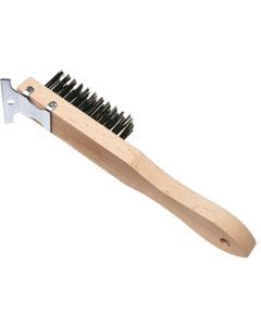 4 x 11 Row Premier 411SC Z-Pro Heavy Duty Wire Brush with Scraper