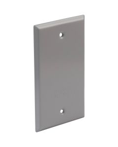 1g Blank Cover Grey Weatherproof