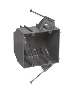 Gardner Bender 2-Gang PVC New Work Wall Electrical Box, 32 Cu. In.