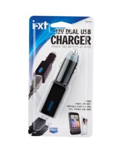 Custom Accessories i-xt 12V Dual USB Black Car Charger